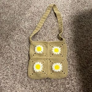 Handmade Crochet Sunflower Bag